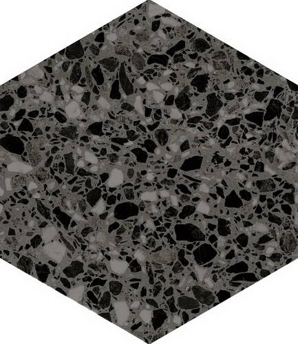 Керамогранит DNA TILES TERRAZZO Graphite матовая 32x36,8 123381