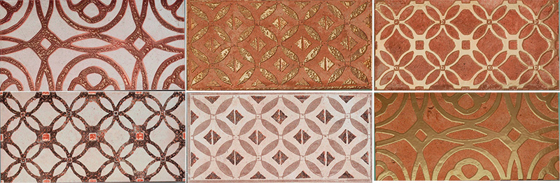 Напольная плитка CIR SERENISSIMA Riabita il Cotto INSERTO NEW GLAM MIX S/6 WARM 20x40 
