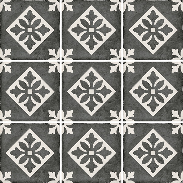 Напольная плитка EQUIPE Art Nouveau PADUA BLACK 20x20 