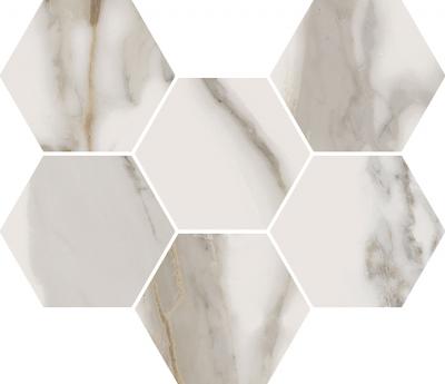 Напольная плитка ITALON Charme Evo Floor Calacatta  Mosaico Hexagon 