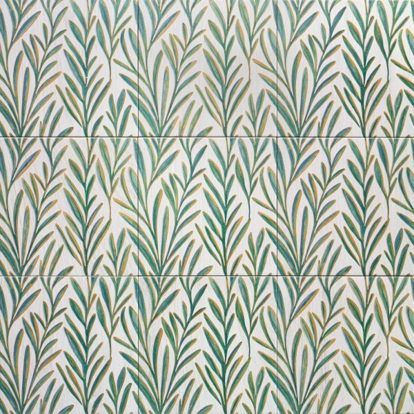 Декор MAINZU FOLIAGE SAGE глянцевая, матовая 20x20 PT04001