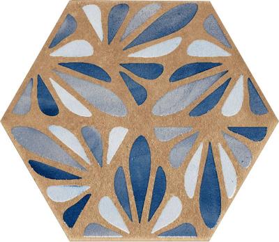 MARCA CORONA TERRACRETA Dipinto Chamotte Esagonо 25х21,6 