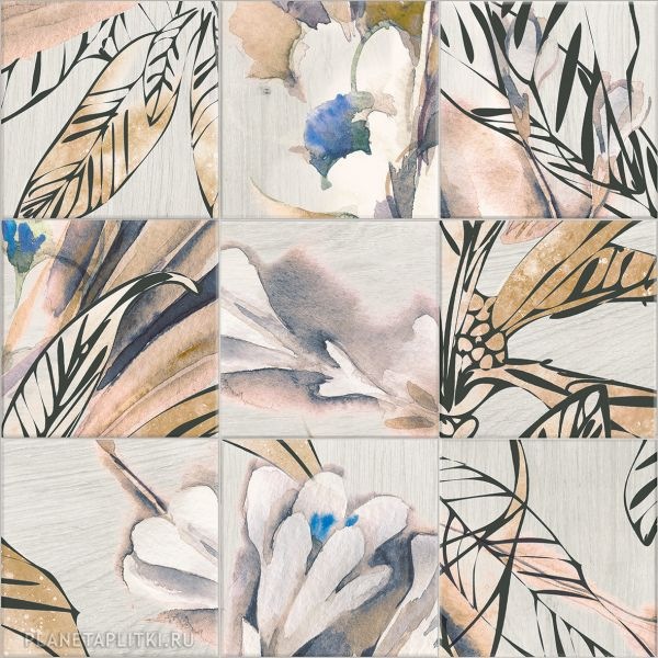 Декор MAINZU DECOR AUTUMN LEAVES матовая 20x20 PT03340