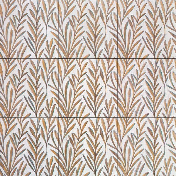 Декор MAINZU FOLIAGE AMBER глянцевая, матовая 20x20 PT04002