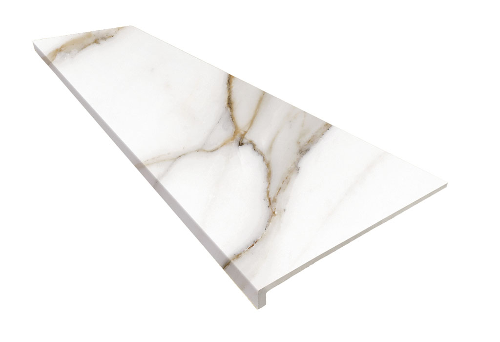  EXAGRES Marbles Calacatta Peldano recto 1200x330 мм, C3/R12 Anti-slip 