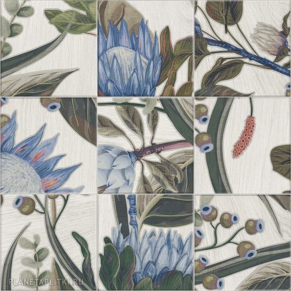 Декор MAINZU DECOR BLUE LEAVES матовая 20x20 PT03339
