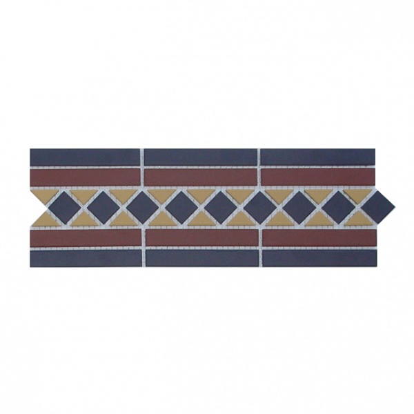 Напольная плитка TOPCER Victorian Designs Border GUILFORD 2 Strip Stand.(Dot14, Tr.1/2 21, Strip 20+14) 42x14,5 