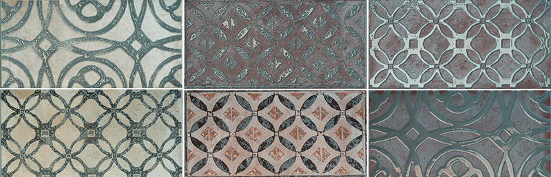 Напольная плитка CIR SERENISSIMA Riabita il Cotto INSERTO NEW GLAM MIX S/6 COLD 20x40 