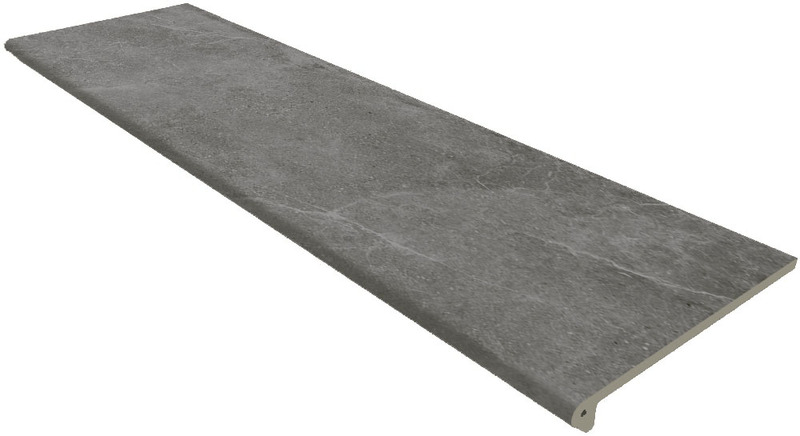 GRES ARAGON PETRA Peldaño Redondo 120 Petra Antracita Liso 30x120, артикул 971207 — gra-nit.ru
