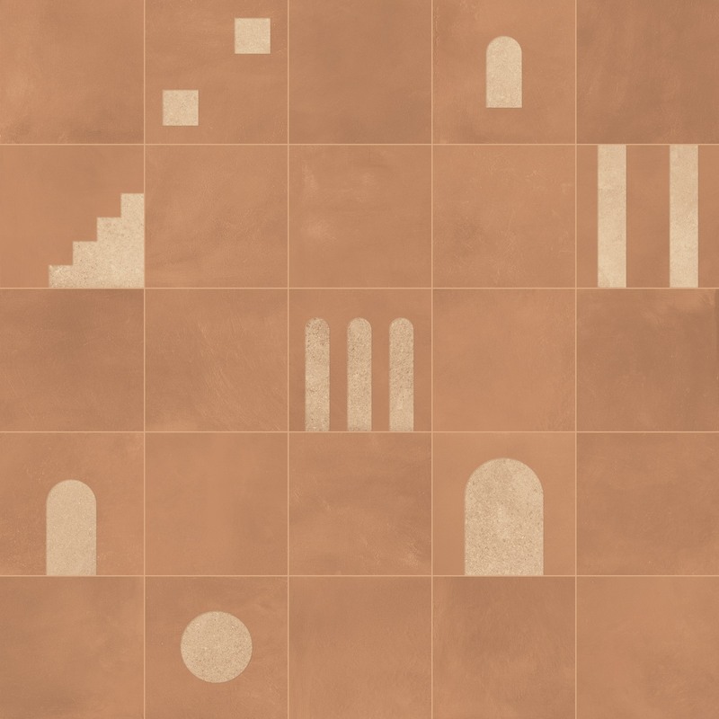 Керамогранит KEOPE cottomilano MATTONE ARCHETIPO (20-40% - DECORO / 60-80% - FONDO) 20Х20 (KH2K)