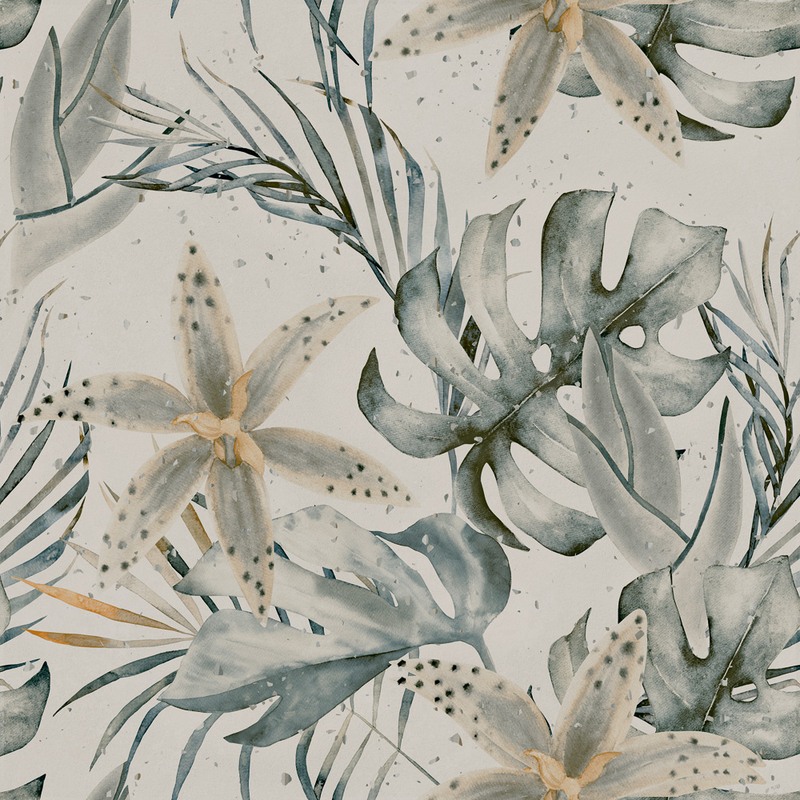 Керамогранит PORCELANITE DOS Helsinki 1841 HELSINKI HLSBD BIANCO DECOR GARDEN RETT (HLSBD)