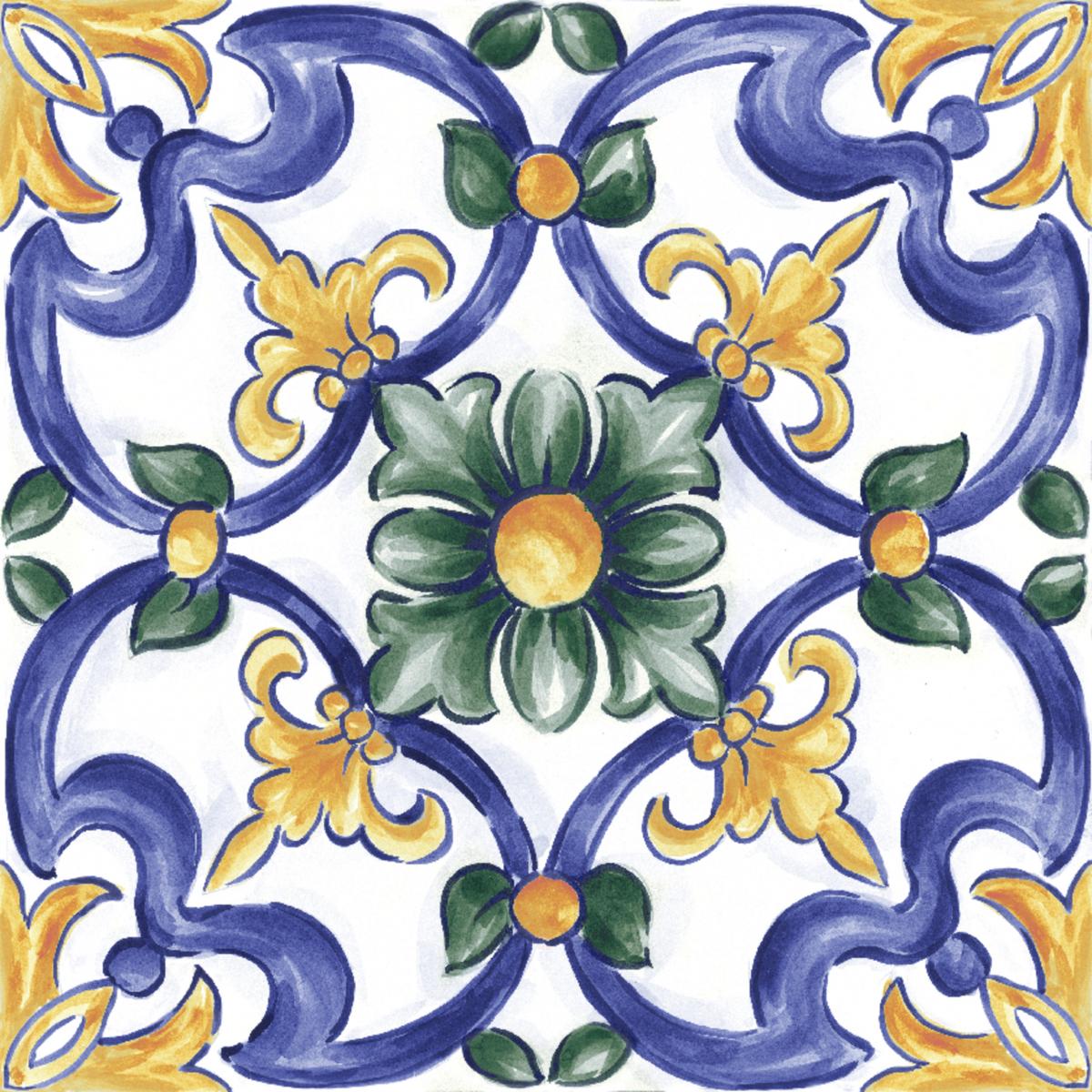  RAGNO AMURI Decoro Maiolica Tappeto 3 Glossy 20х20 RT 