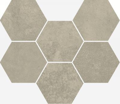  ITALON Terraviva Greige Mosaico Hexagon Nat 25x29 