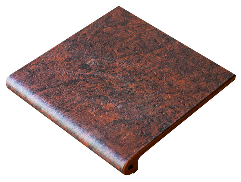 GRES ARAGON JASPER Peldaño Redondo 33 Jasper Rojo 33x33, артикул 901638 — gra-nit.ru