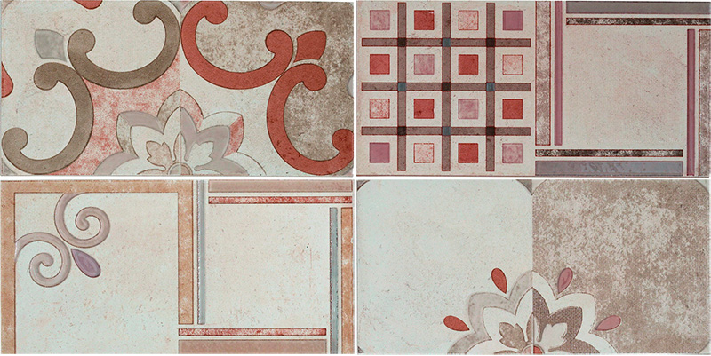 Напольная плитка CIR SERENISSIMA Riabita il Cotto INSERTO VANITY MIX S/4 WARM 20x40 