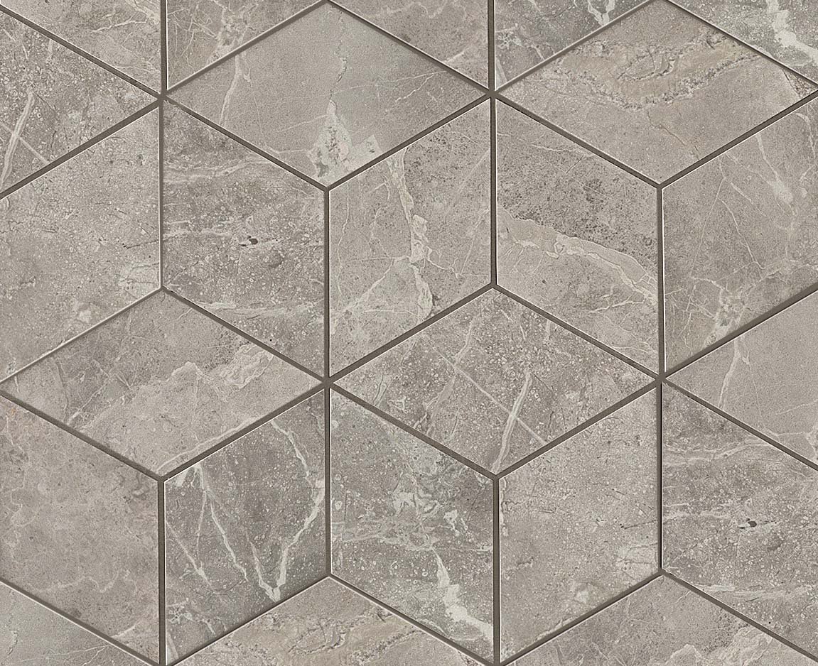  ATLAS CONCORDE Marvel Pro Floor Grey Fleury Mos. Esagono Lapp. 