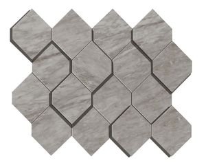Bardiglio Grey Mosaico Esagono 3D