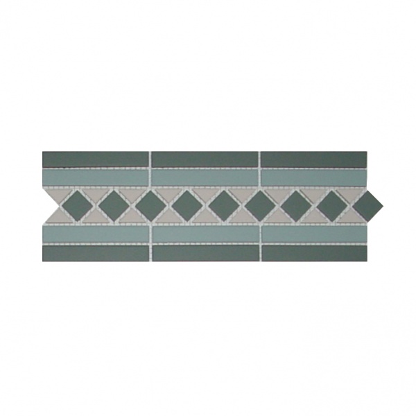 Напольная плитка TOPCER Victorian Designs Border BELFAST 2 Strip Stand. (13+16+18) 42x14,5 