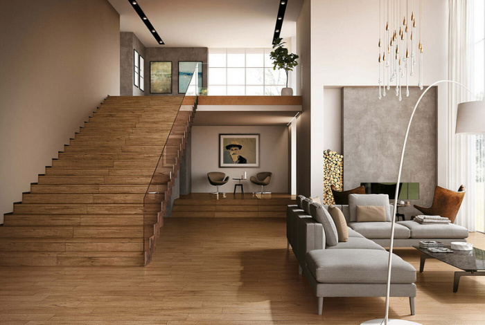 Керамическая плитка АТЛАС КОНКОРД OAK RESERVE в интерьере 1