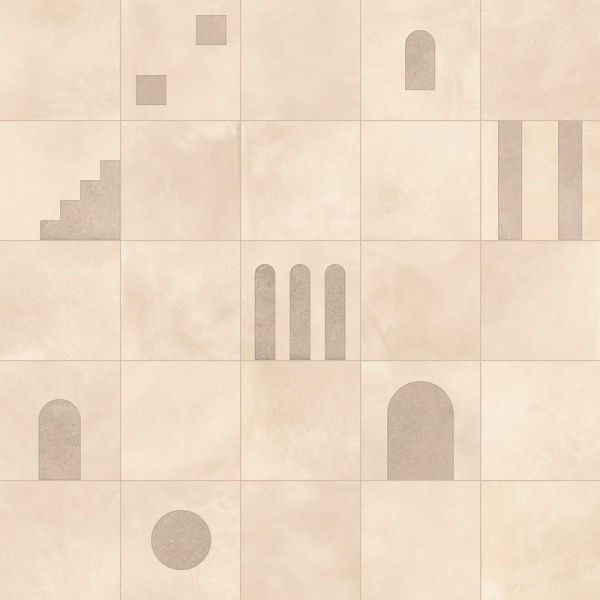 Керамогранит KEOPE cottomilano TALCO DEC.ARCHETIPO (20-40% - DECORO / 60-80% - FONDO) 20Х20 (KH5K)