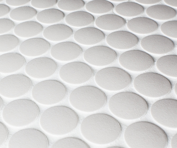 Напольная плитка STARMOSAIC Non-Slip Penny Round White Antislip D19 