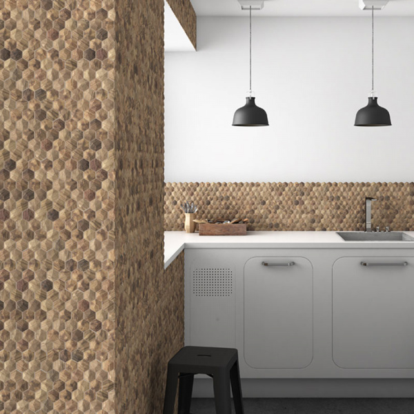 Напольная плитка VIDREPUR HEXAGON Mosaic Hex Woods № 4700D 