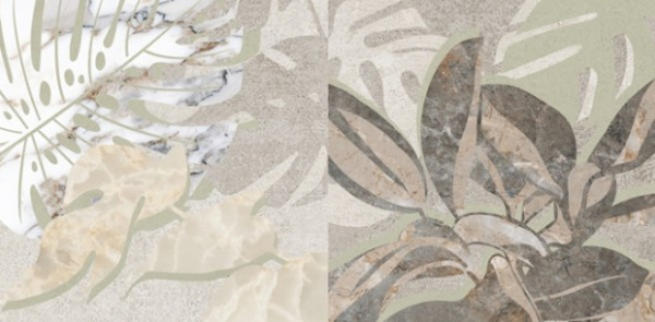  Vitra Marble-X Marble-Beton Декор Цветочный 30x60 