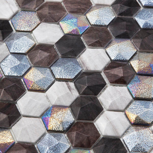 Напольная плитка VIDREPUR HEXAGON Mosaic Hex Forest Mix 