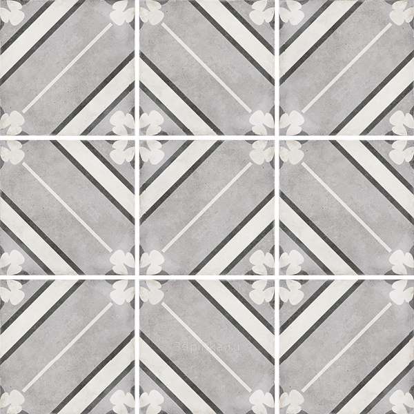 Напольная плитка EQUIPE Art Nouveau INSPIRE GREY 20x20 
