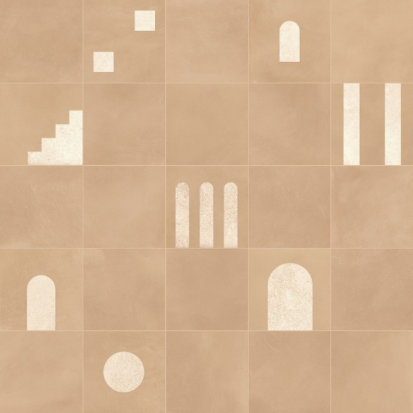 Керамогранит KEOPE cottomilano CRETA DEC.ARCHETIPO (20-40% - DECORO / 60-80% - FONDO) 20Х20 (KH3K)