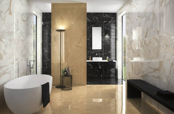  FAP CERAMICHE ROMA GOLD Onice Miele Brillante 278x120 