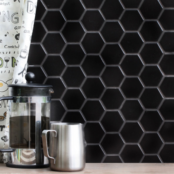 Напольная плитка STARMOSAIC Geometry Hexagon Small Black Matt 51x57 