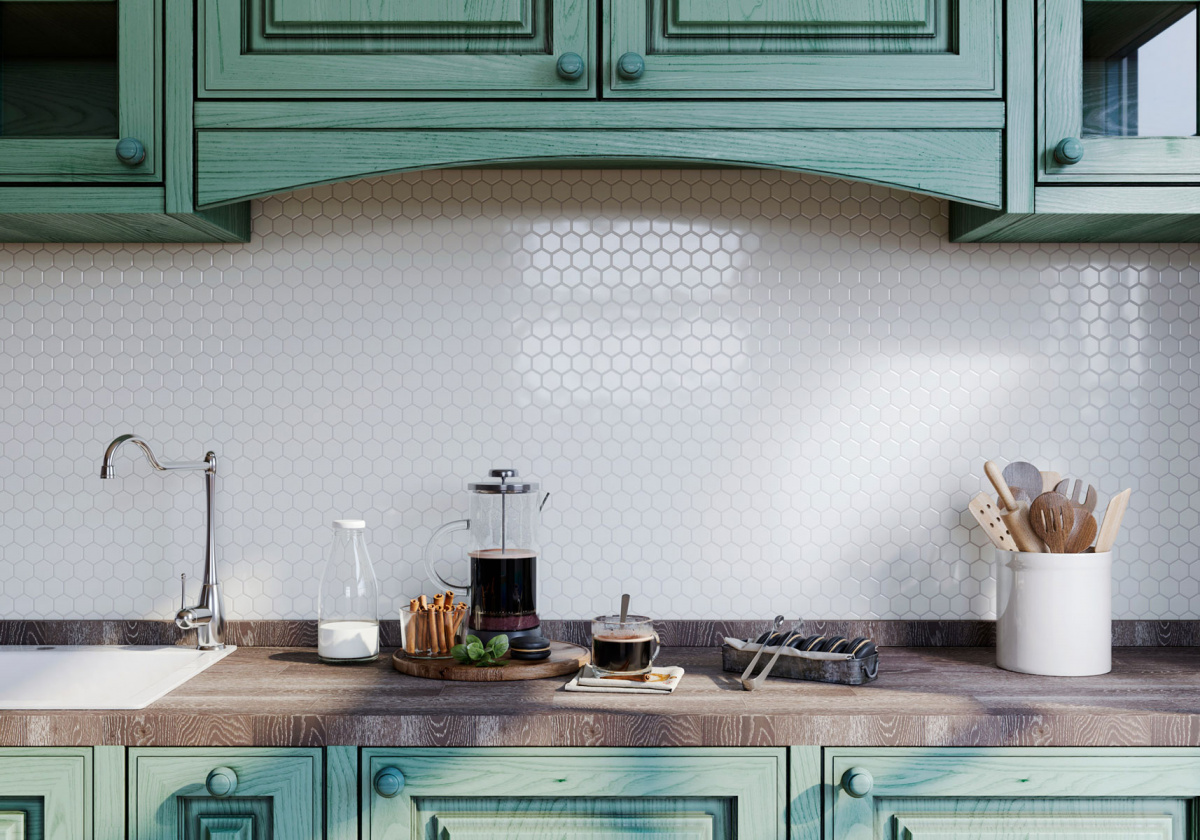 Напольная плитка VIDREPUR HEXAGON Mosaic New Hex Colors № 100 