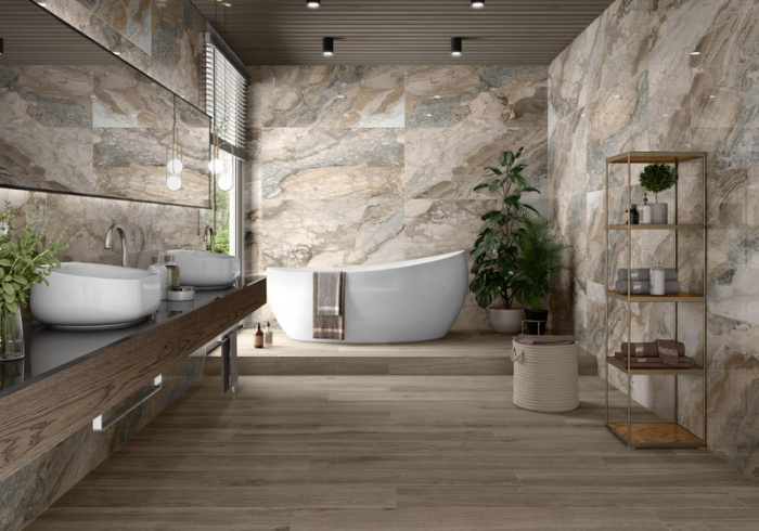 Керамическая плитка PAMESA ROVERE в интерьере ro28