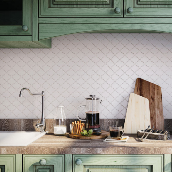 Напольная плитка STARMOSAIC Shapes Latern White Matt 74x78 