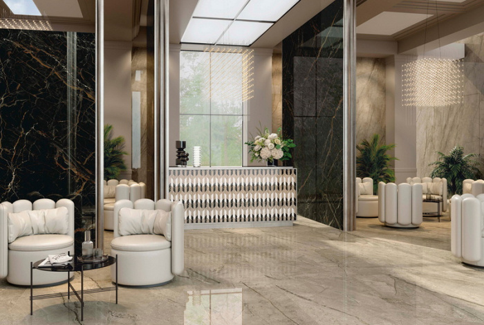 Керамическая плитка АТЛАС КОНКОРД Forte Dei Marmi в интерьере 19