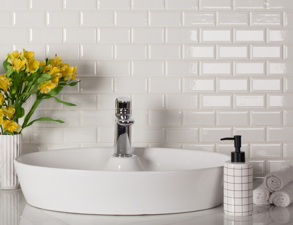 Напольная плитка STARMOSAIC Brick and Metro Metro White Glossy 45х95 