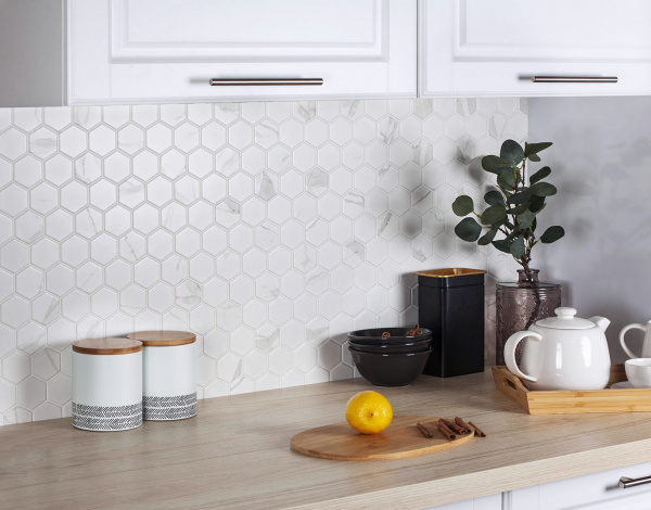Напольная плитка STARMOSAIC Geometry Hexagon Small Carrara Matt 51x59 