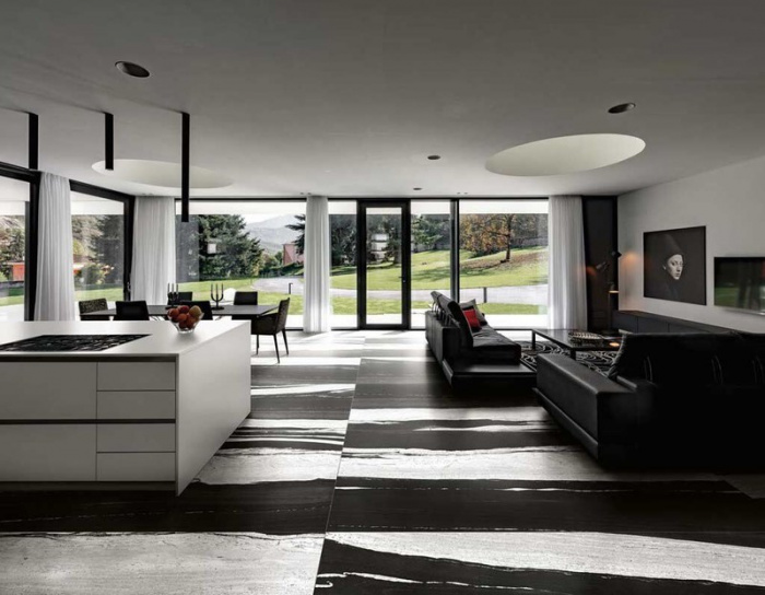 FLOOR GRES B&W MARBLE — интерьер 1