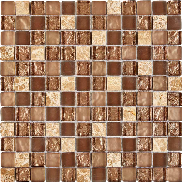 Мозаика Pixel Камень и стекло глянцевая и матовая 30x30 PIX 722
