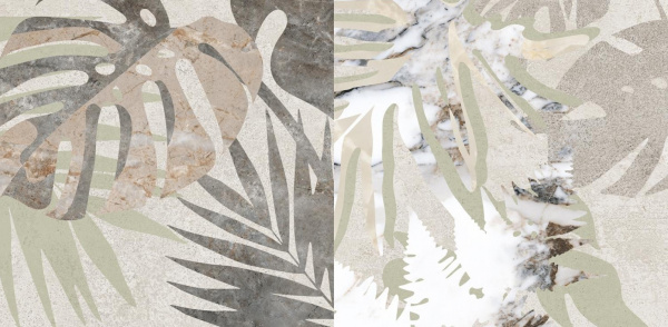  Vitra Marble-X Marble-Beton Декор Цветочный 30x60 
