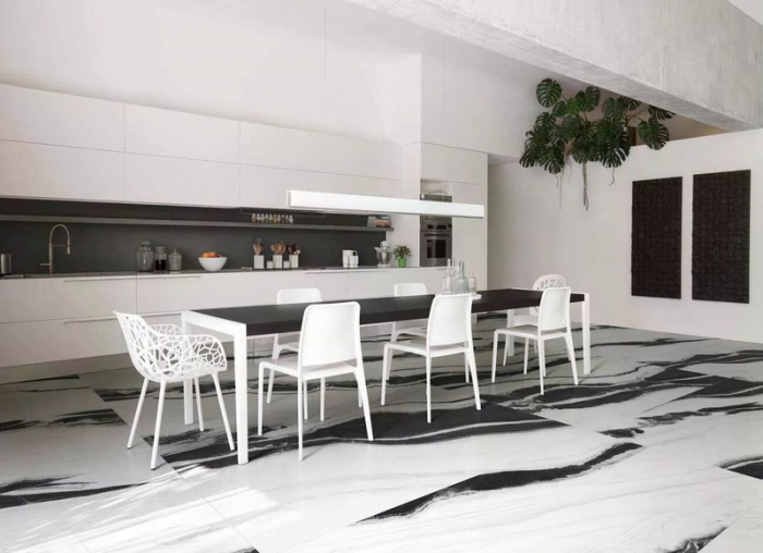 FLOOR GRES B&W MARBLE — интерьер 3