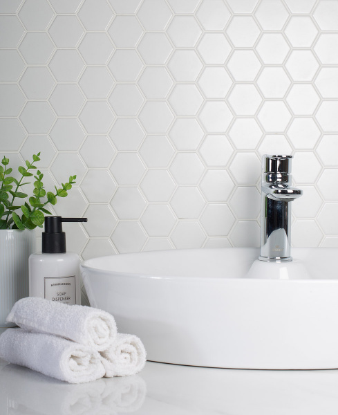 Напольная плитка STARMOSAIC Geometry Hexagon small White Matt 51x57 