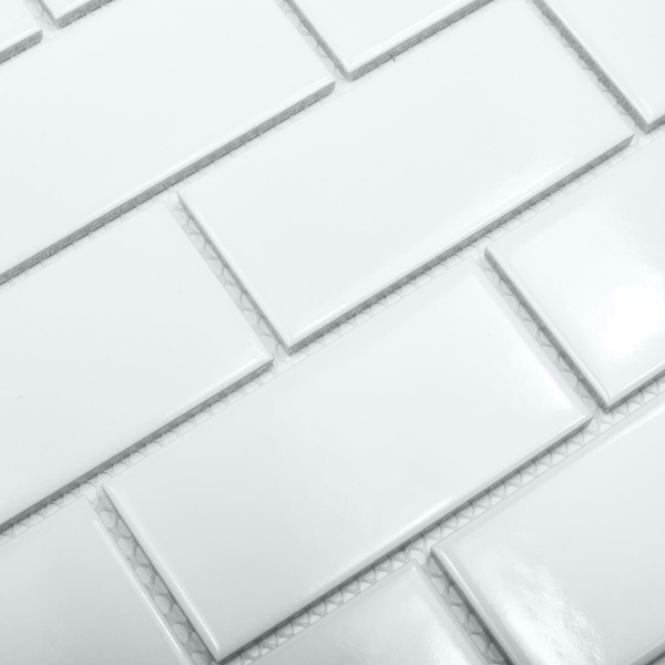 Напольная плитка STARMOSAIC Brick and Metro Brick White Glossy 45x95 
