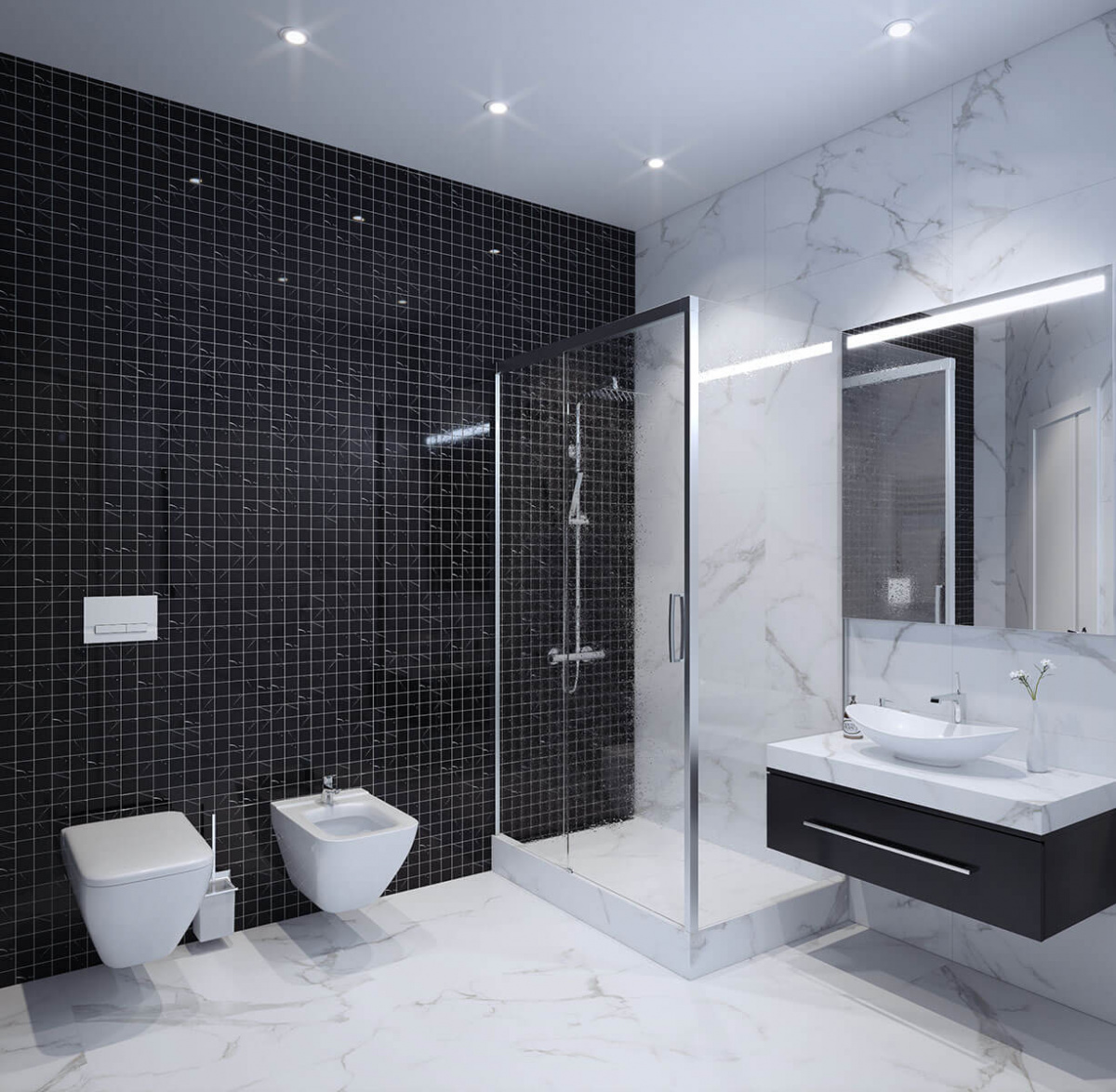 Напольная плитка STARMOSAIC Classic BLACK POLISHED 20х20 