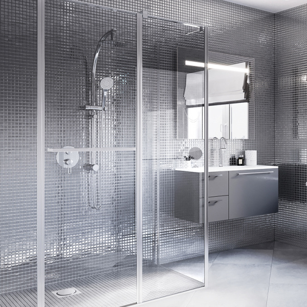 Напольная плитка STARMOSAIC Metal Silver Glossy 23х23, Metal 