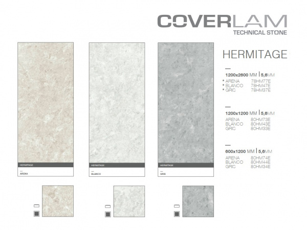  COVERLAM HERMITAGE ARENA 120x120x5.6 