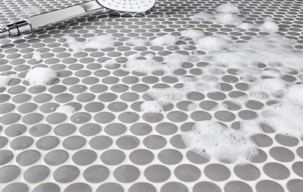 Напольная плитка STARMOSAIC Non-Slip Penny Round Dark Grey Antislip D19 
