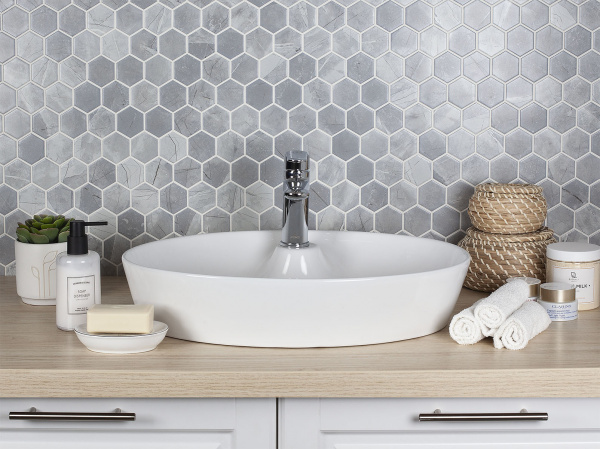 Напольная плитка STARMOSAIC Geometry Hexagon Small Marble Grey Matt 51x59 