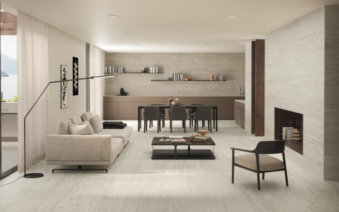 Керамическая плитка Atlas Concorde MARVEL TRAVERTINE в интерьере 1